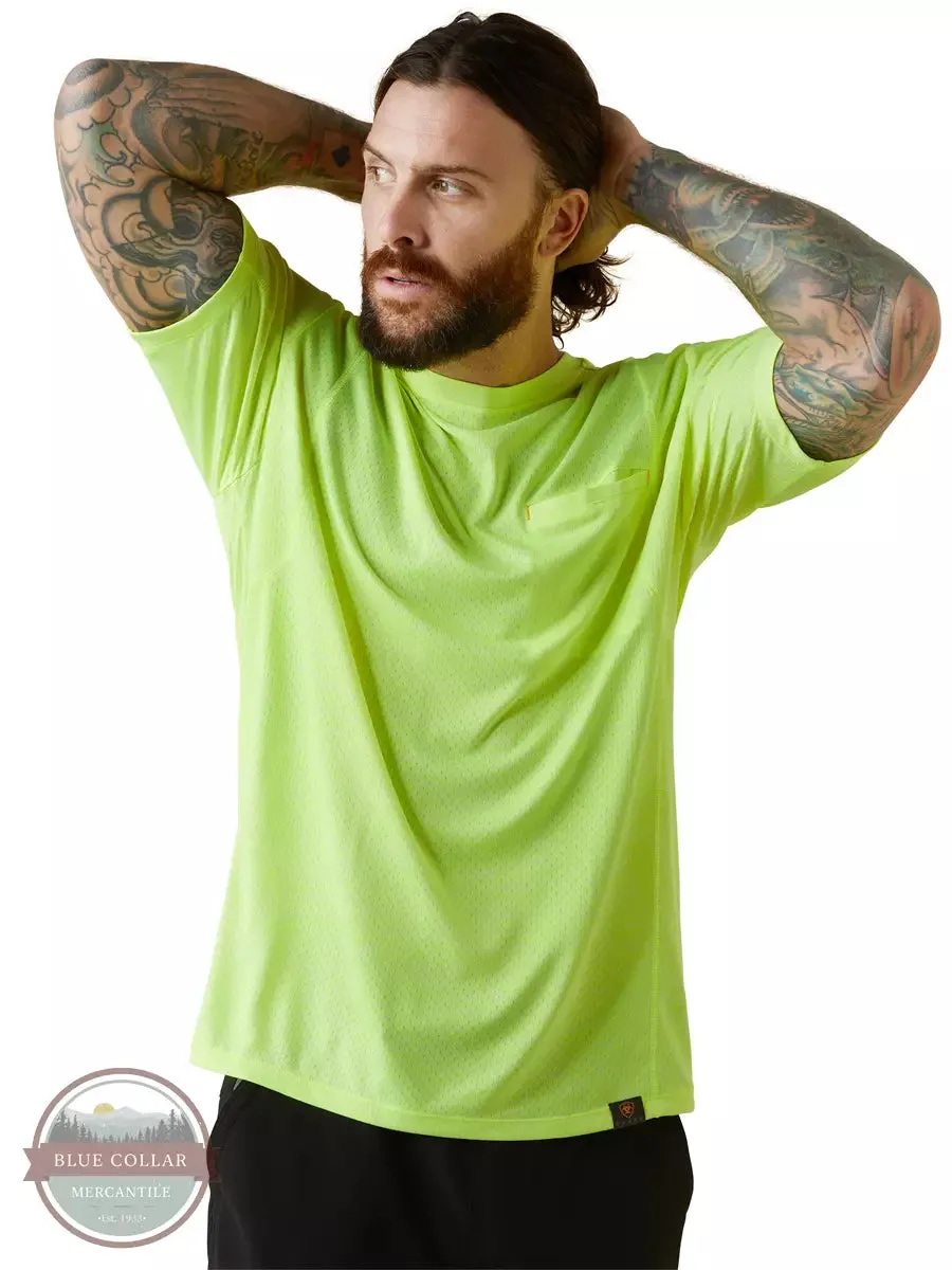 10043326 Rebar Evolution Athletic Fit T-Shirt in Safety Yellow