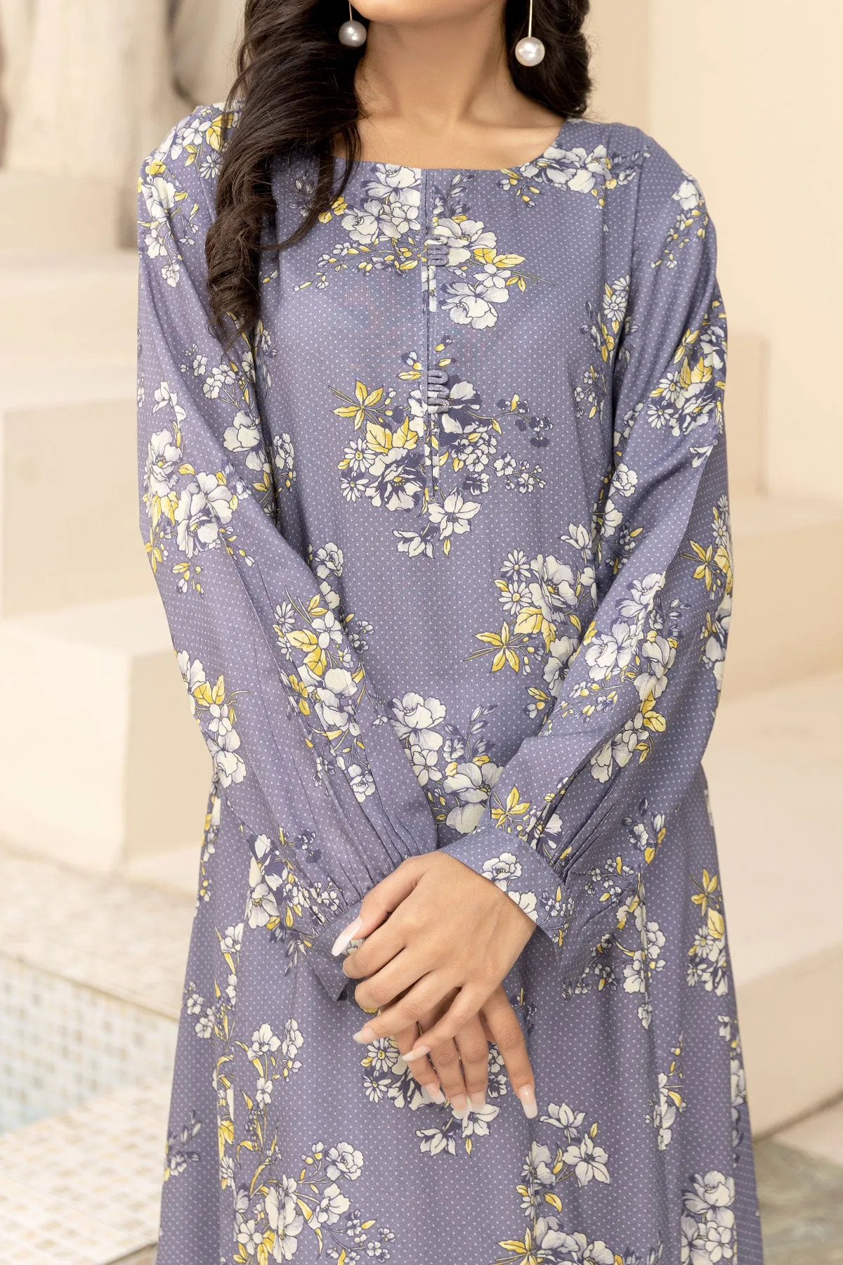 1PIECE DIGITAL PRINT LINEN KURTA  |  DPLK-86