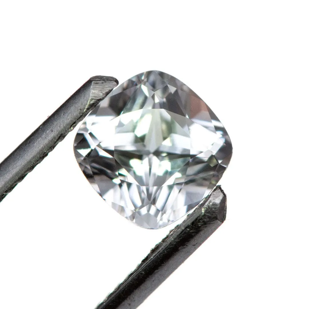 6mm/1.4ct Square Cushion Cut Lab Created White Sapphire Gemstone