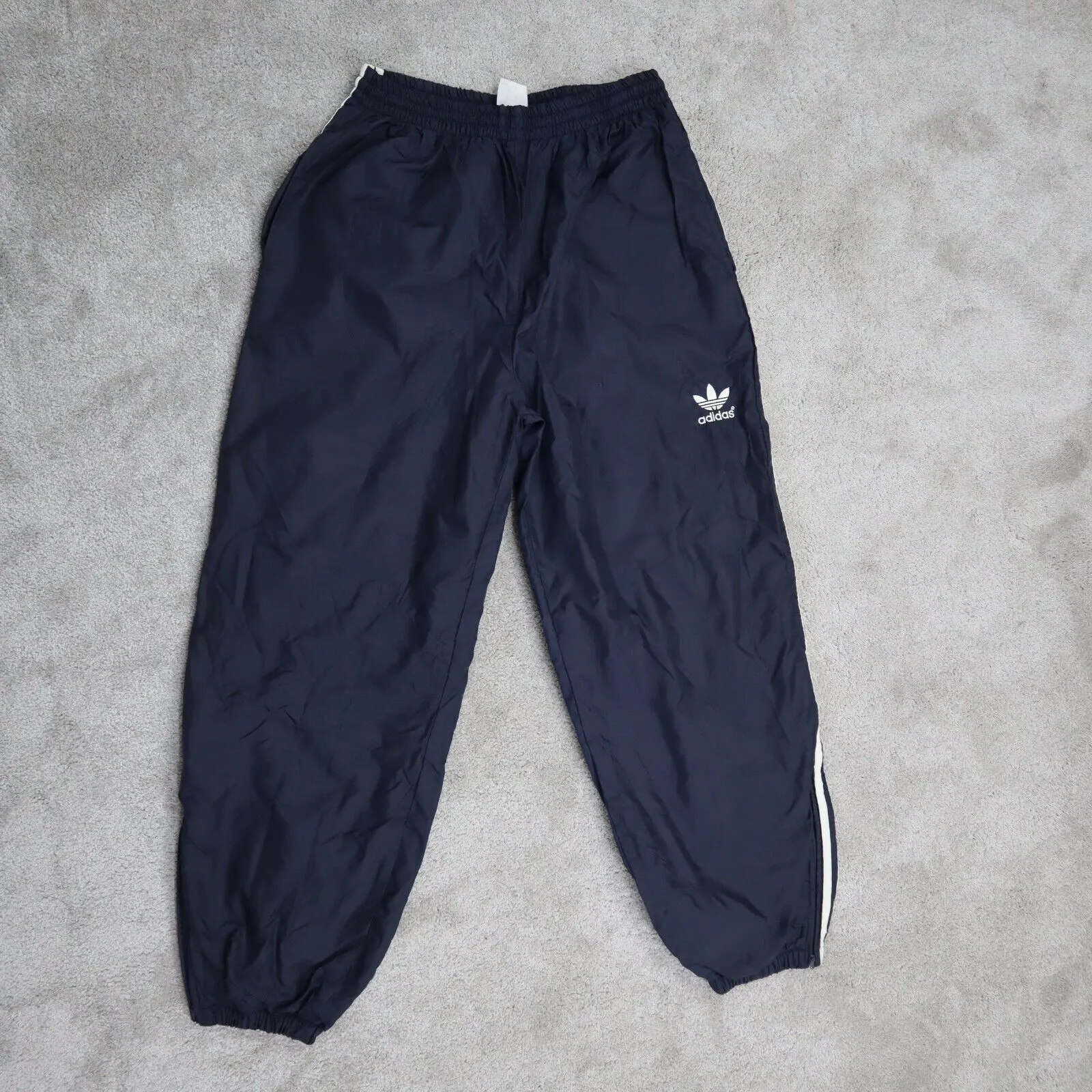 adidas Men Jogger Pant Activewear Elastic Waist Running Jogging Navy Blue Size L