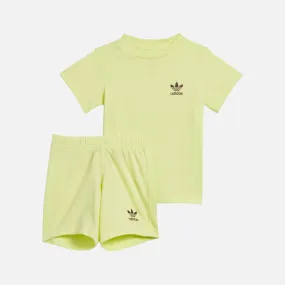 Adidas Shorts And T-shirt Kids Se-Pulse Yellow/Maroon