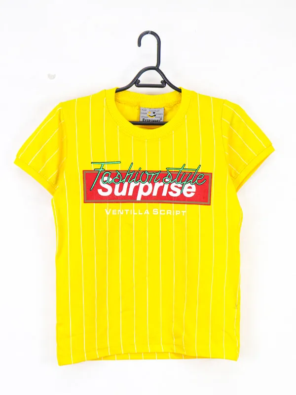 AJ Boys T-Shirt 2.5 Yrs - 8 Yrs FS Yellow