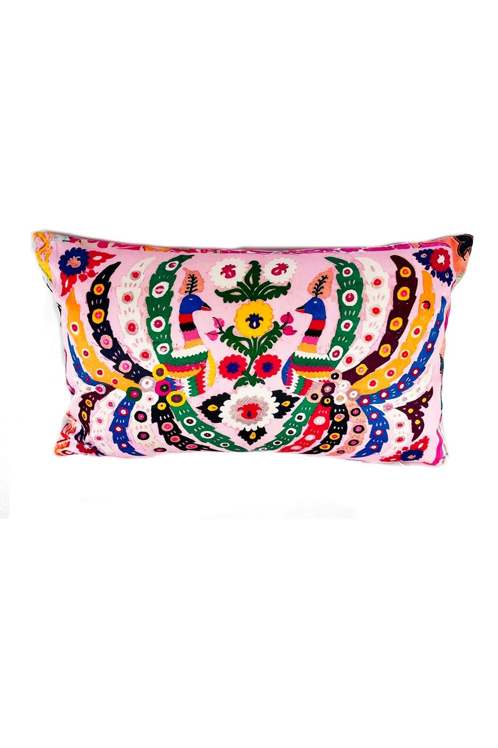 ANNA CHANDLER VELVET CUSHION SMALL RECTANGLE SILK ROAD