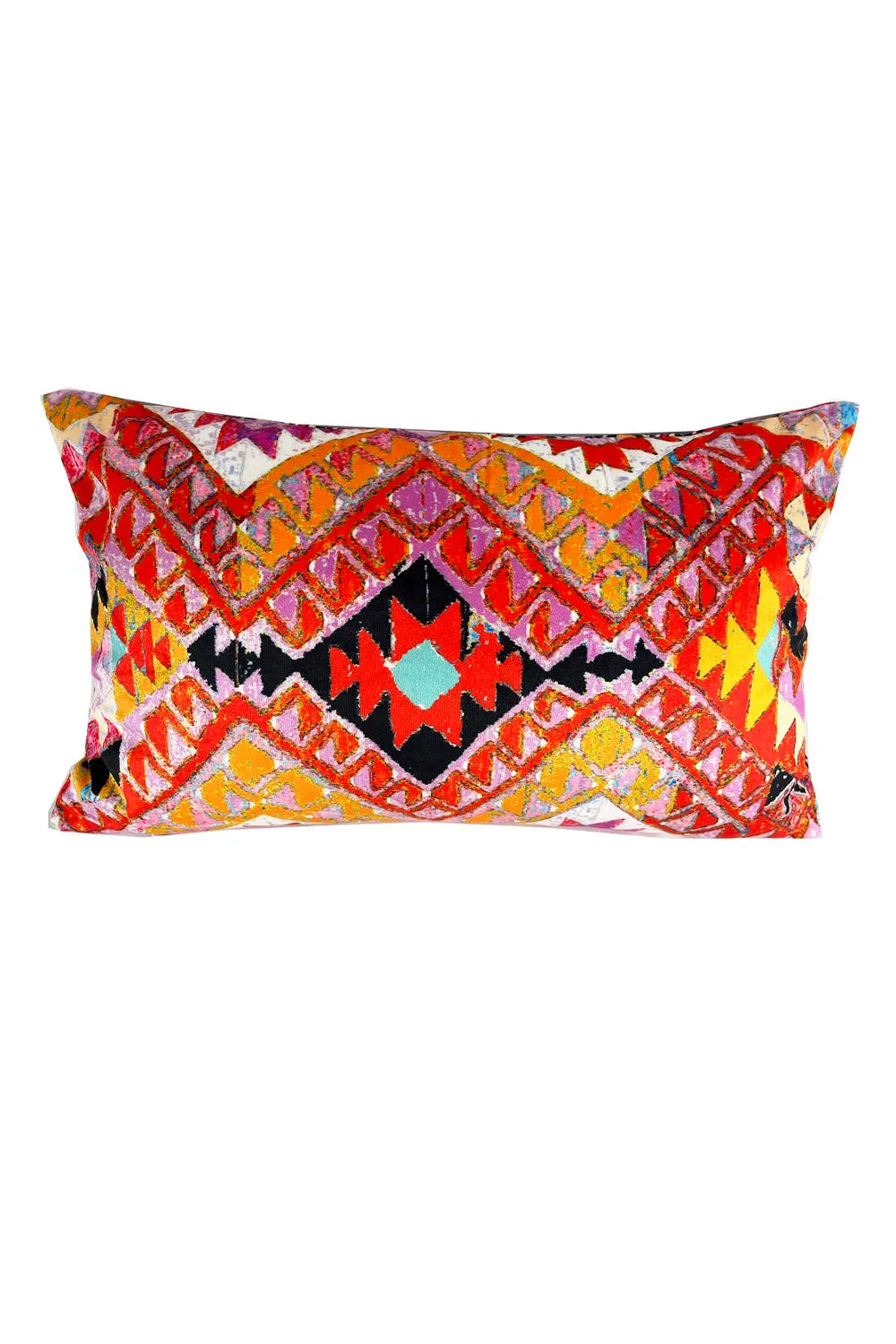 ANNA CHANDLER VELVET CUSHION SMALL RECTANGLE SILK ROAD