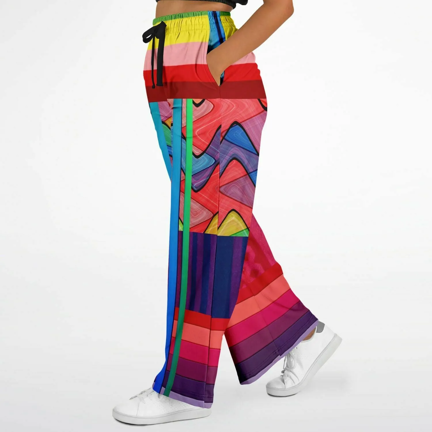 Atomic Rainbow Eco-Poly Stretchy Phat Bellbottoms