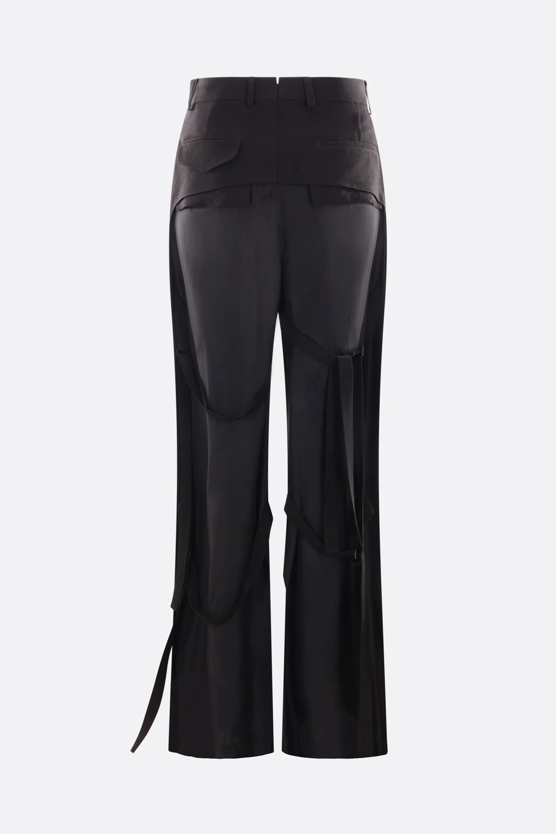 Aude viscose and silk relaxed-fit pants