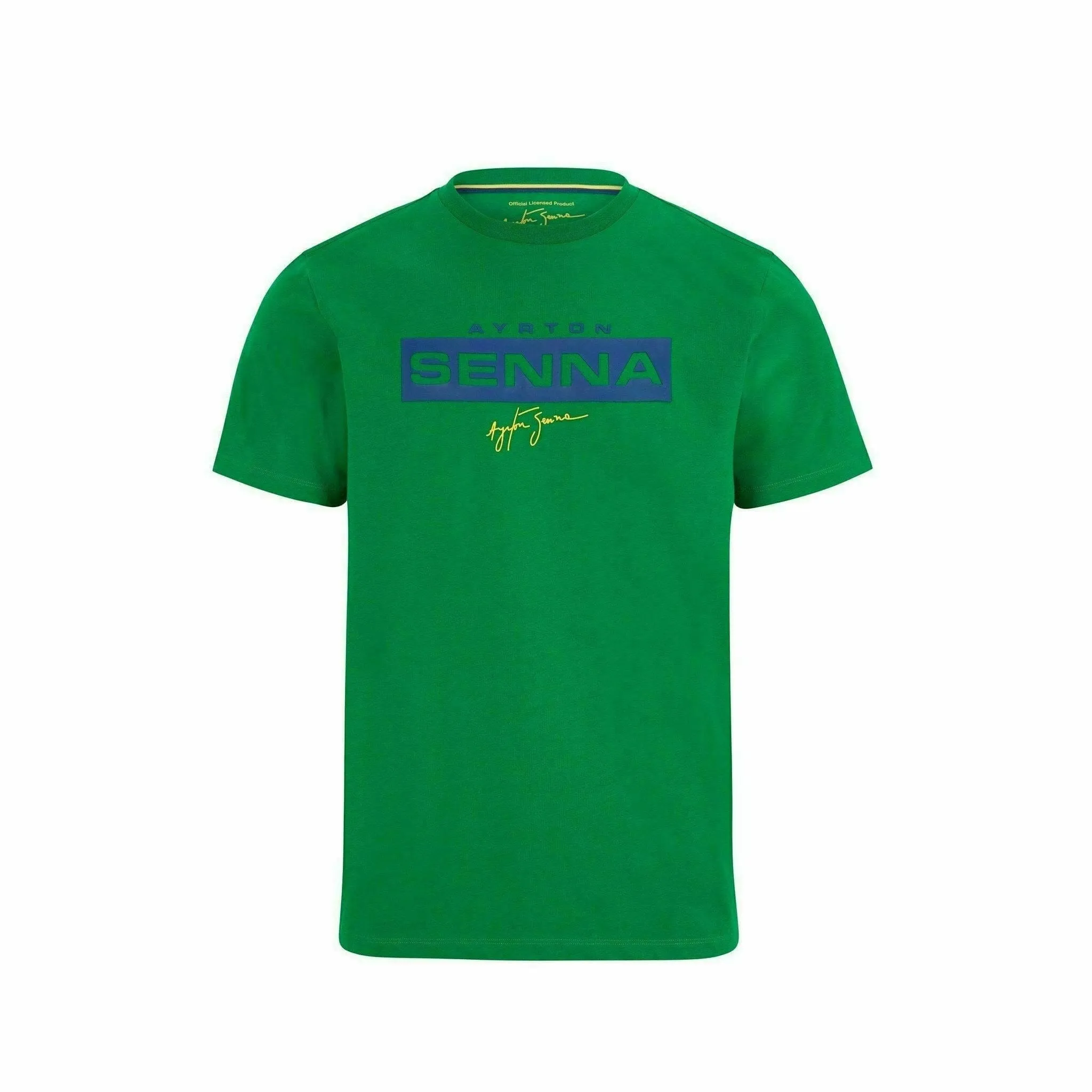 Ayrton Senna Fanwear Logo T-Shirt - Navy/Green/Yellow