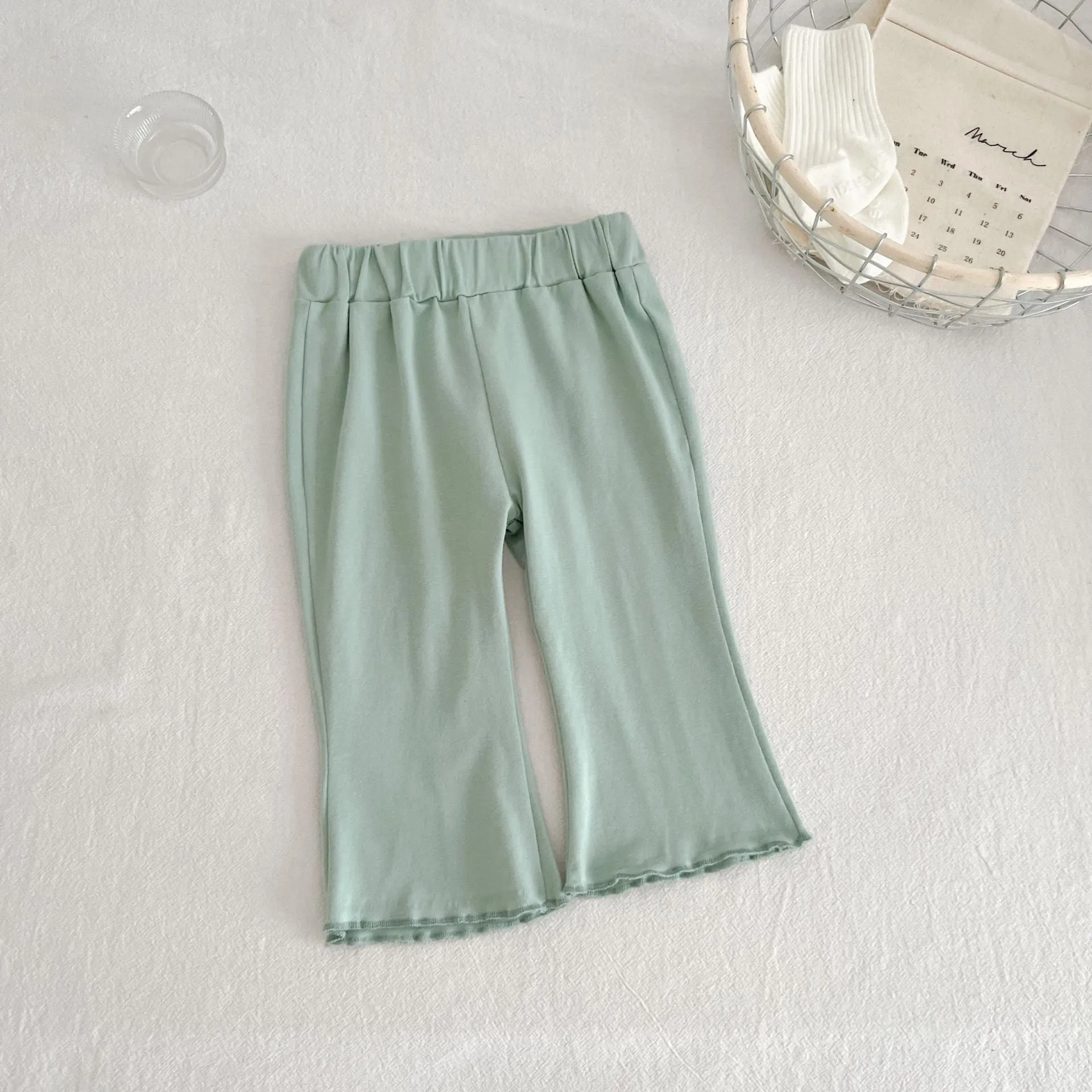 Baby Kid Girls Solid Color Pants Wholesale 24030131