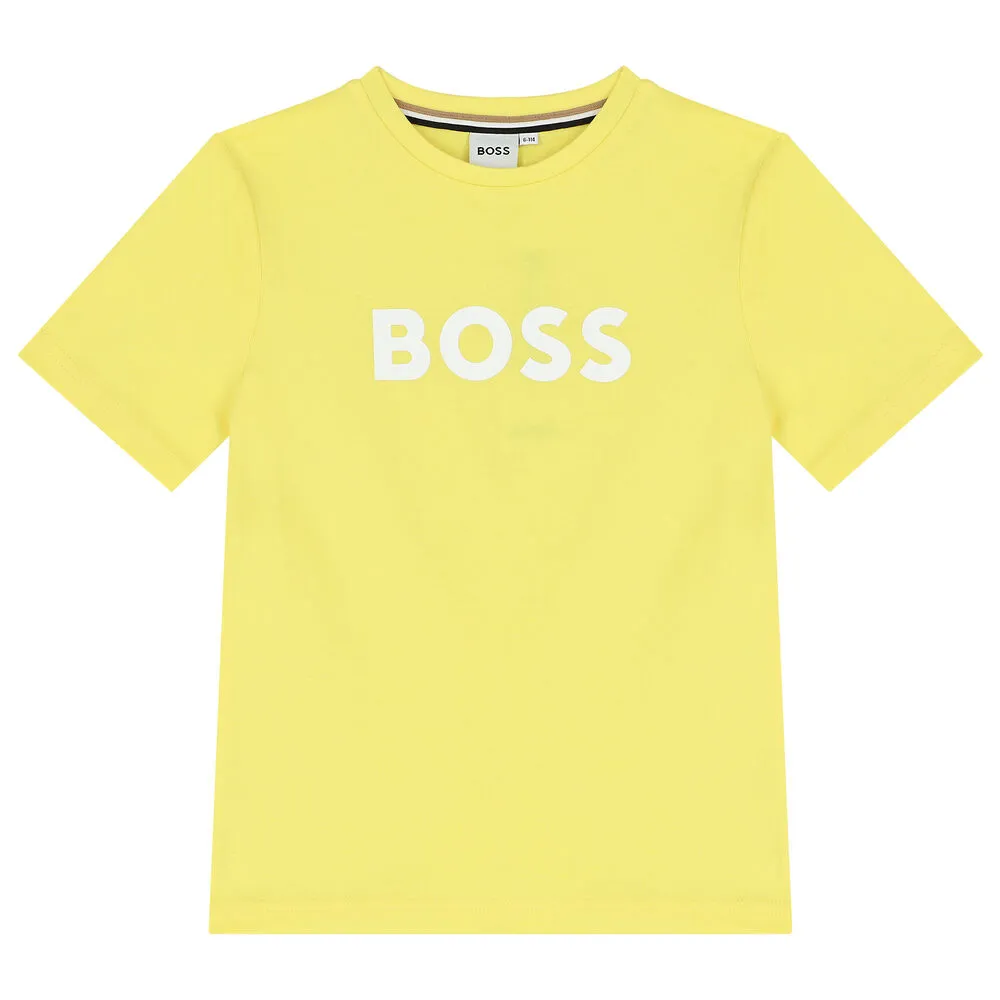 Boss T-Shirt Logo Yellow