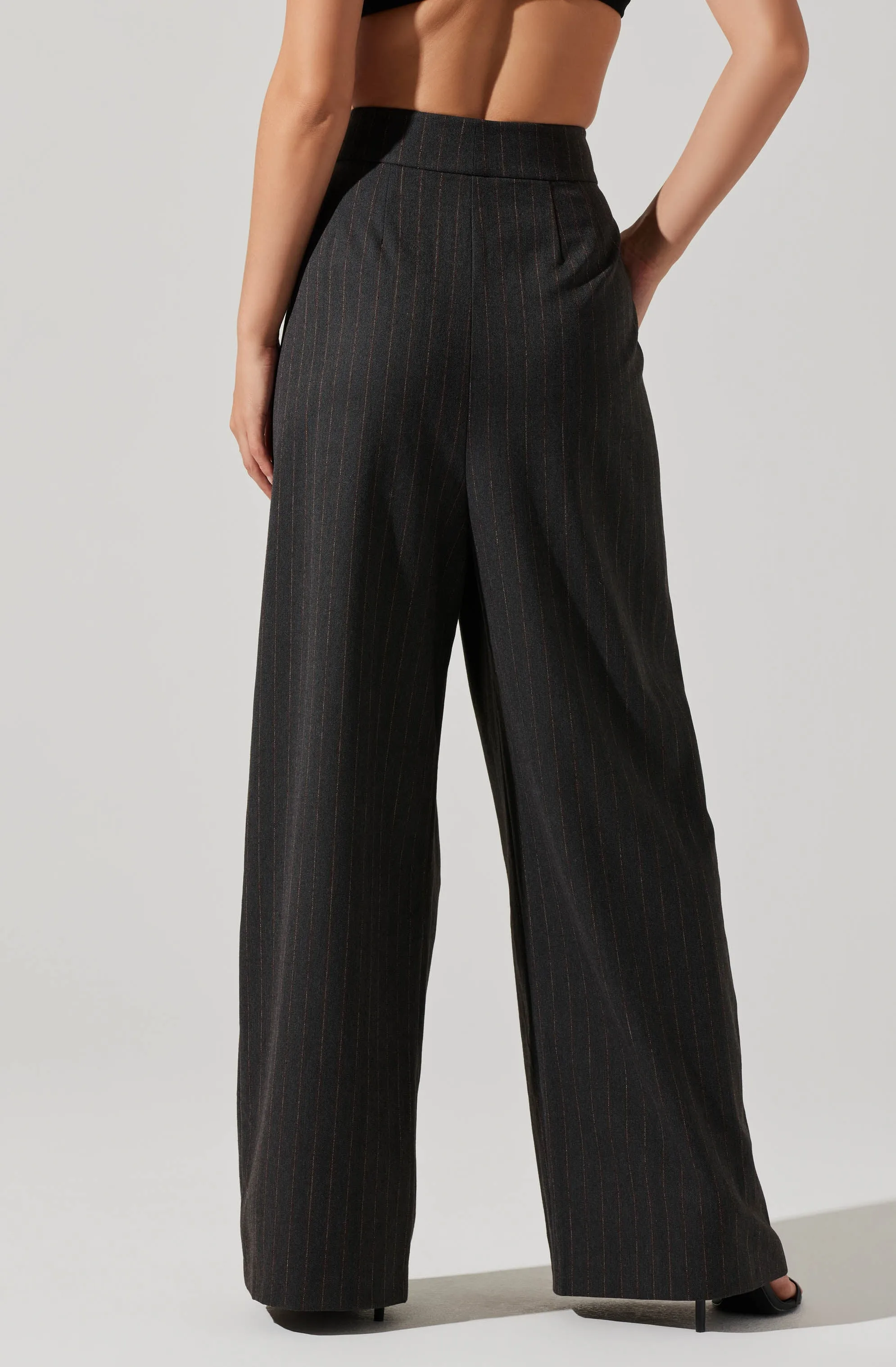 Boyfriend Pleated Criss-Cross Waist Pants