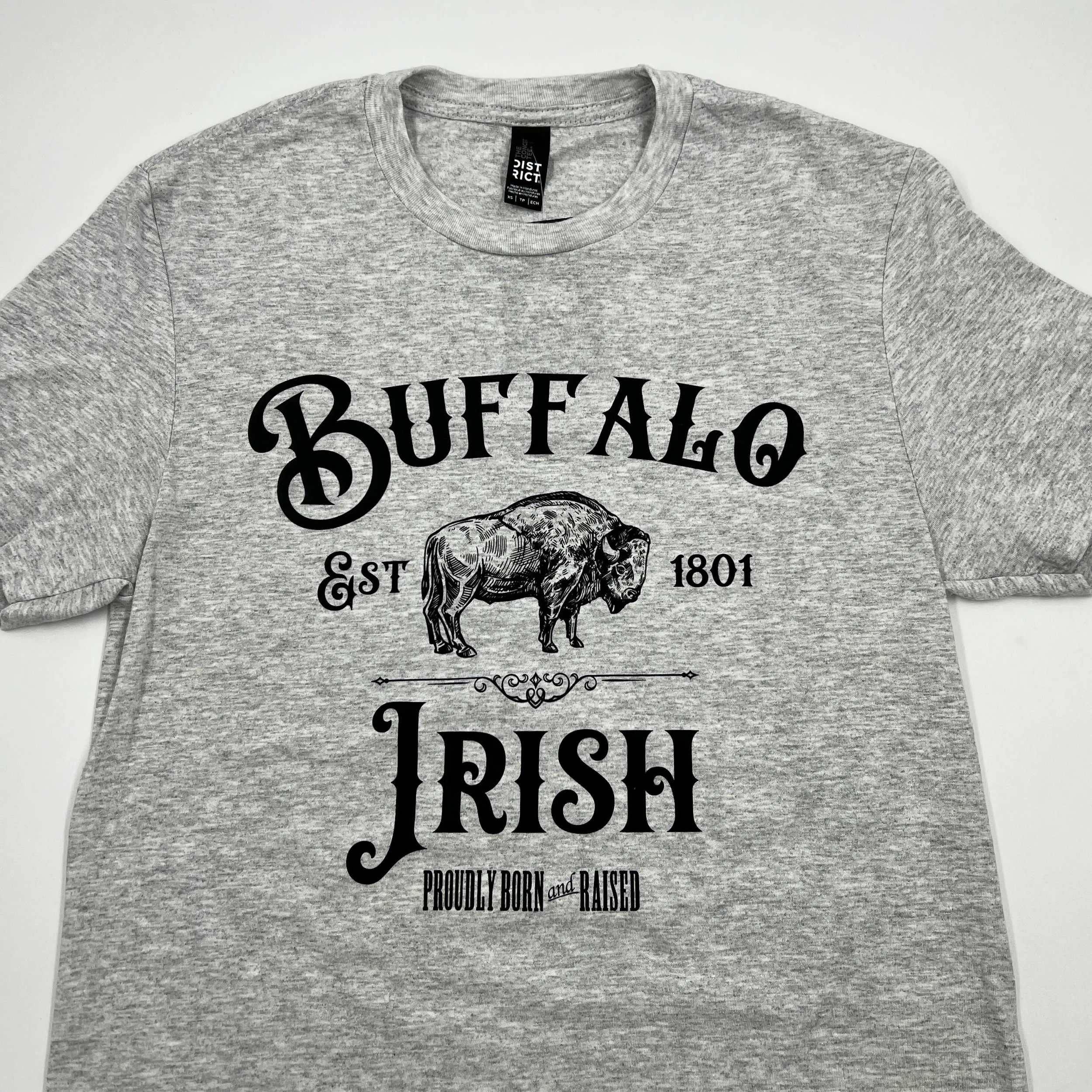 Buffalo Irish Est 1801 Gray Short Sleeve Shirt