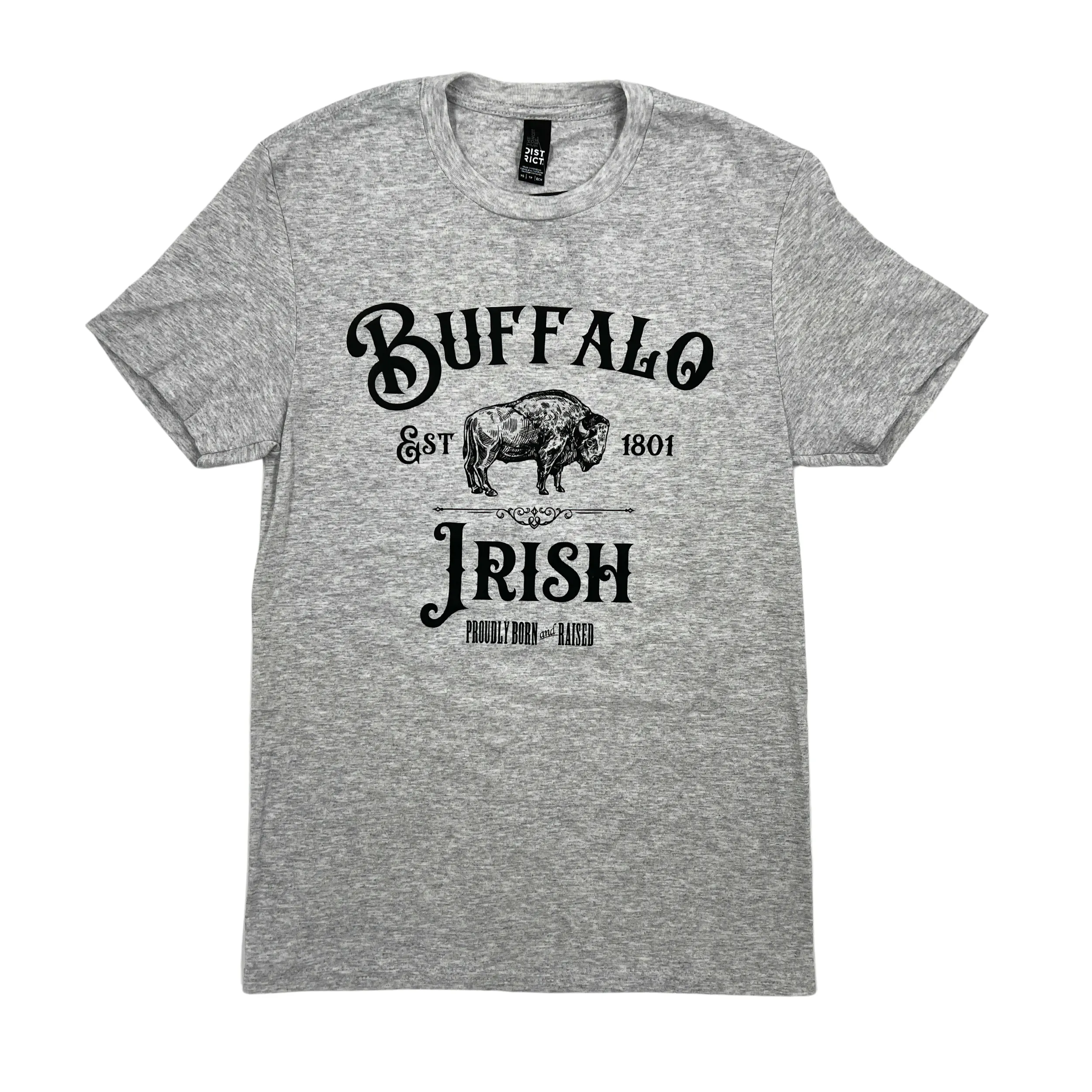 Buffalo Irish Est 1801 Gray Short Sleeve Shirt