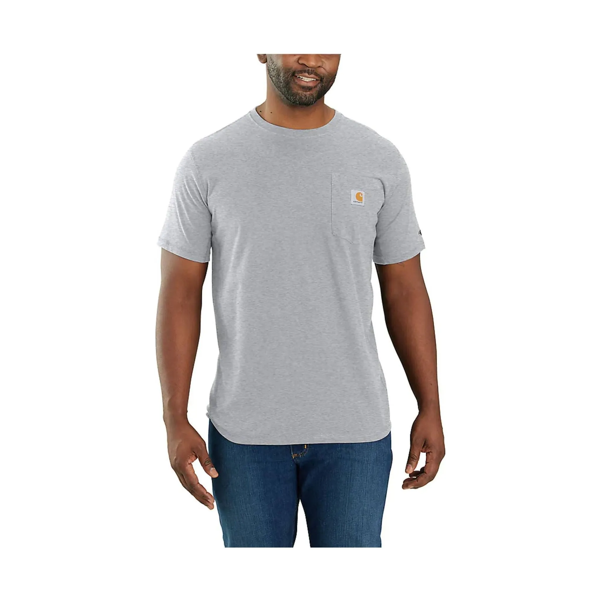 Carhartt Men's Force Relaxed Fit Short-Sleeve Pocket T-Shirt - Heather Gray