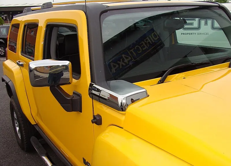 Chromed Side Vent Bonnet Covers for Hummer H3