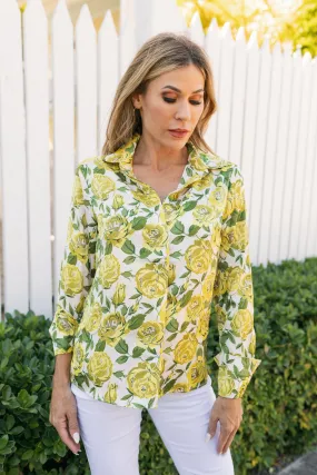 Copley Shirt Yellow Roses