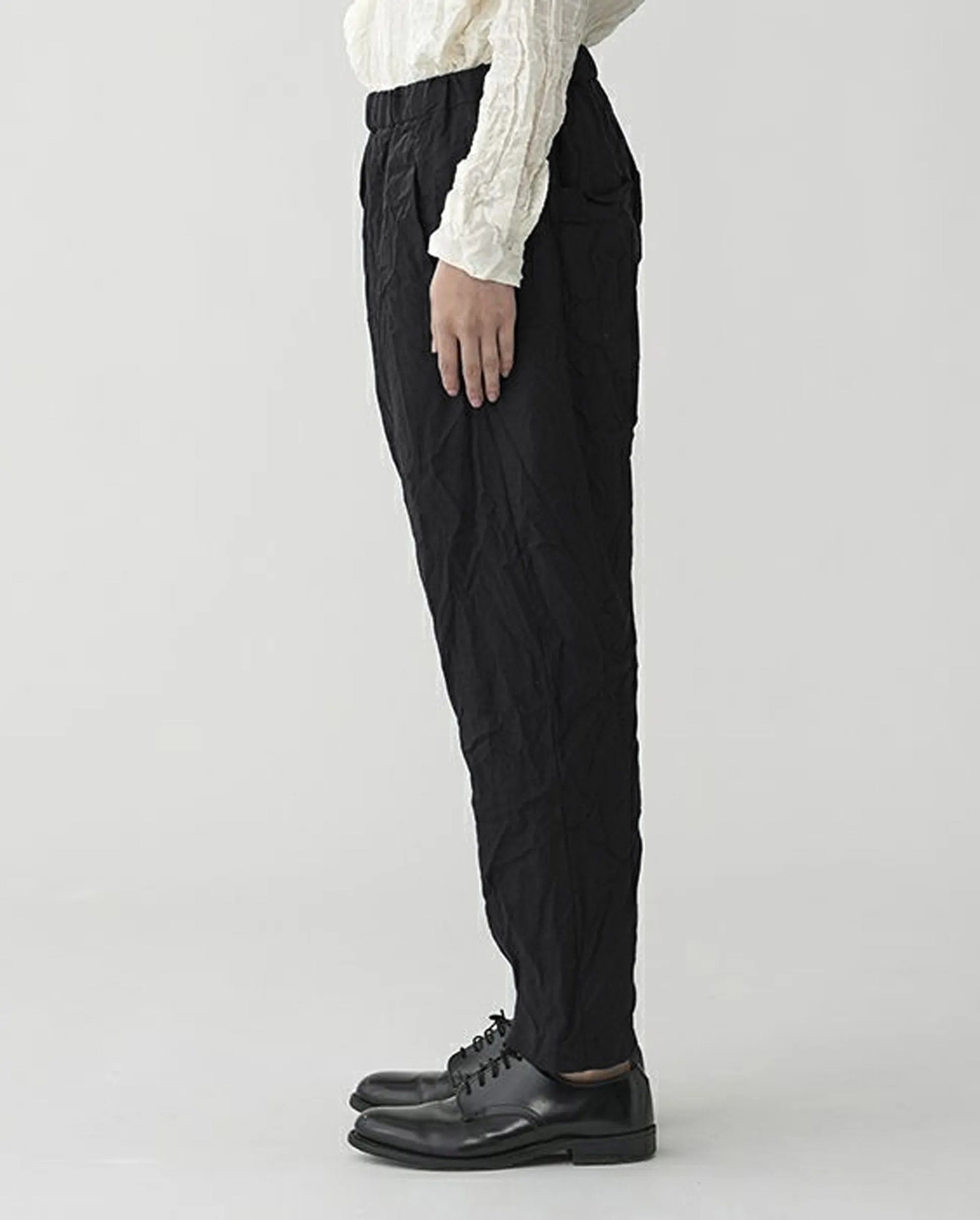 CRINKLE PANTS / BLACK