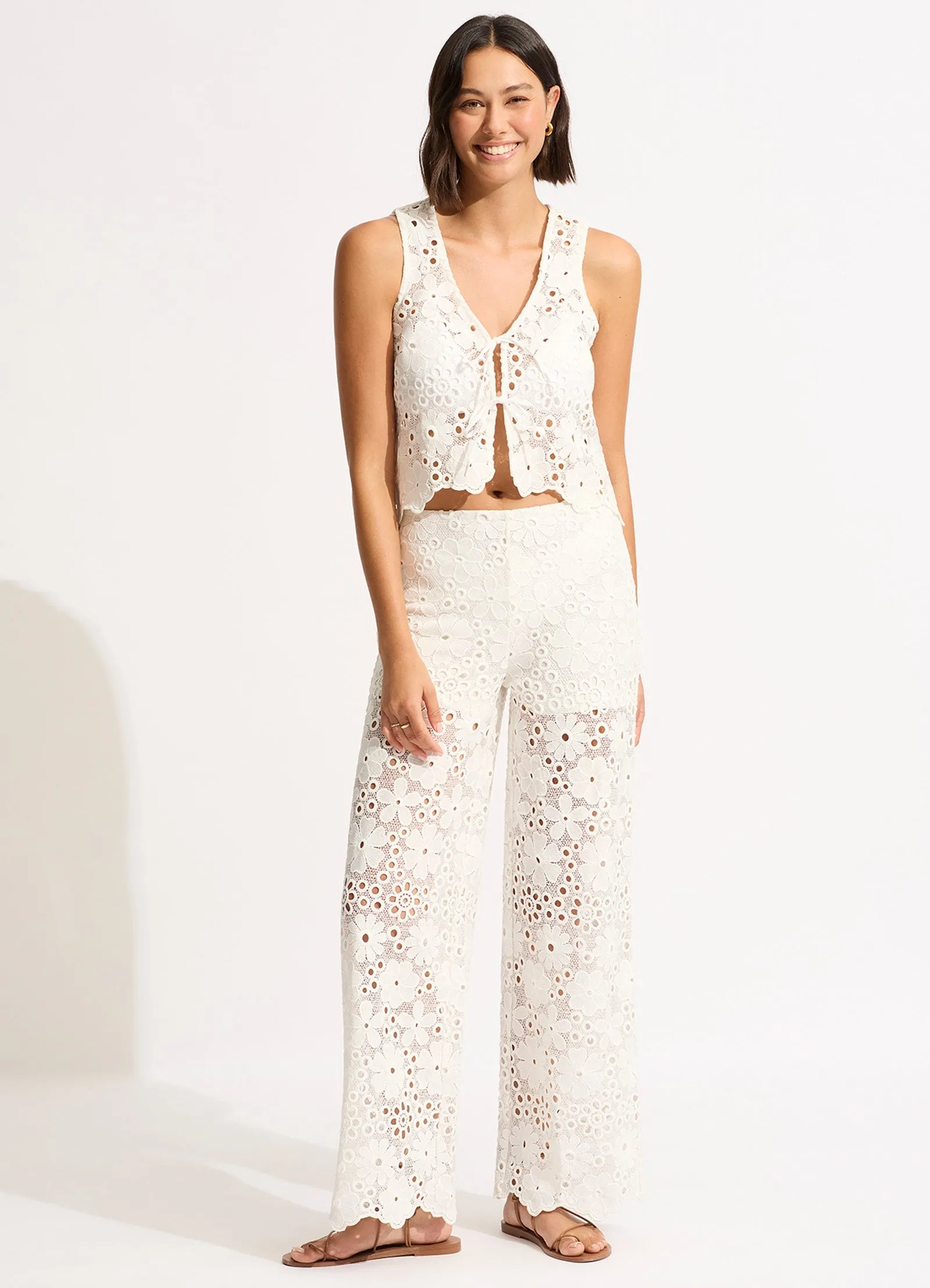 Crochet Pant - White