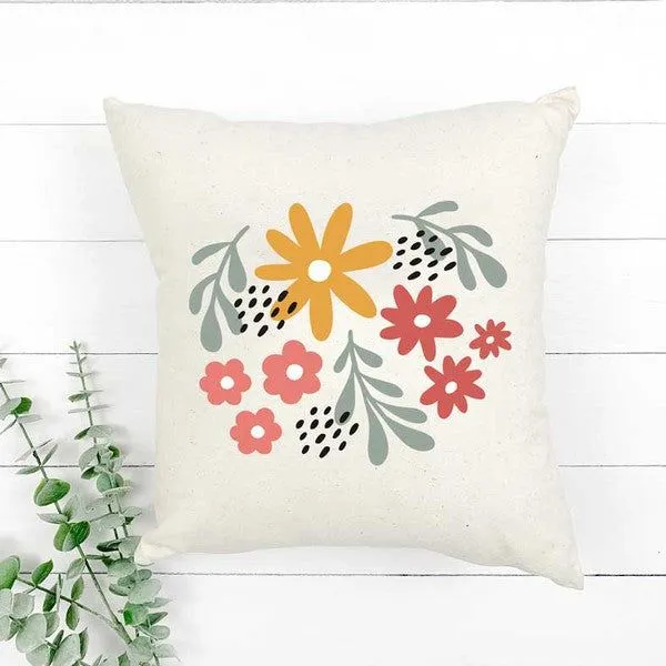 Daisies And Ruscus Pillow Cover