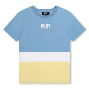 Dkny T-Shirt Multicolour Blue White Yellow