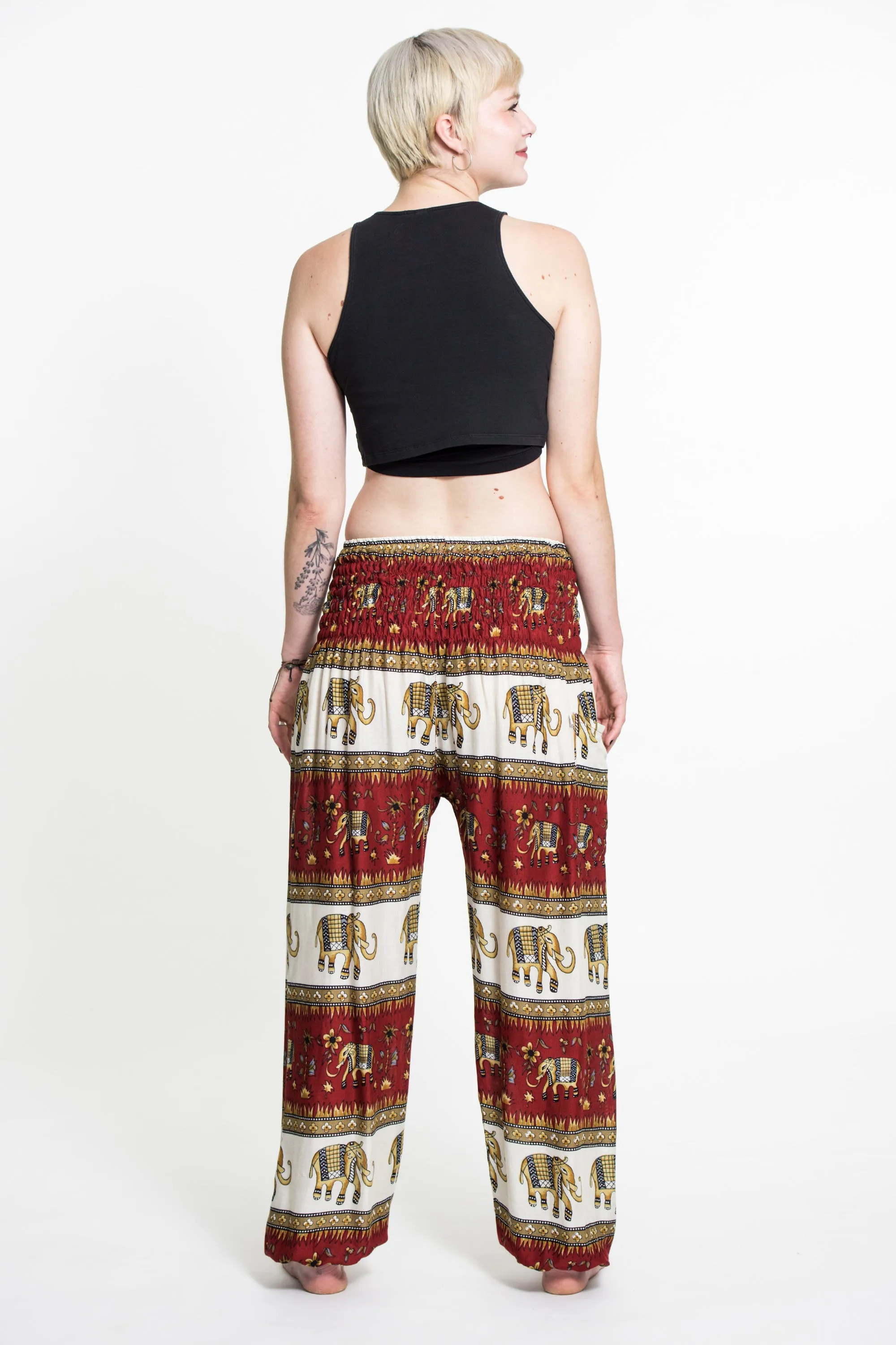 Elephant Bliss Women's Elephant Pants in Red