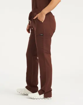 Essential Multi-Pocket Scrub Pants - Cocoa