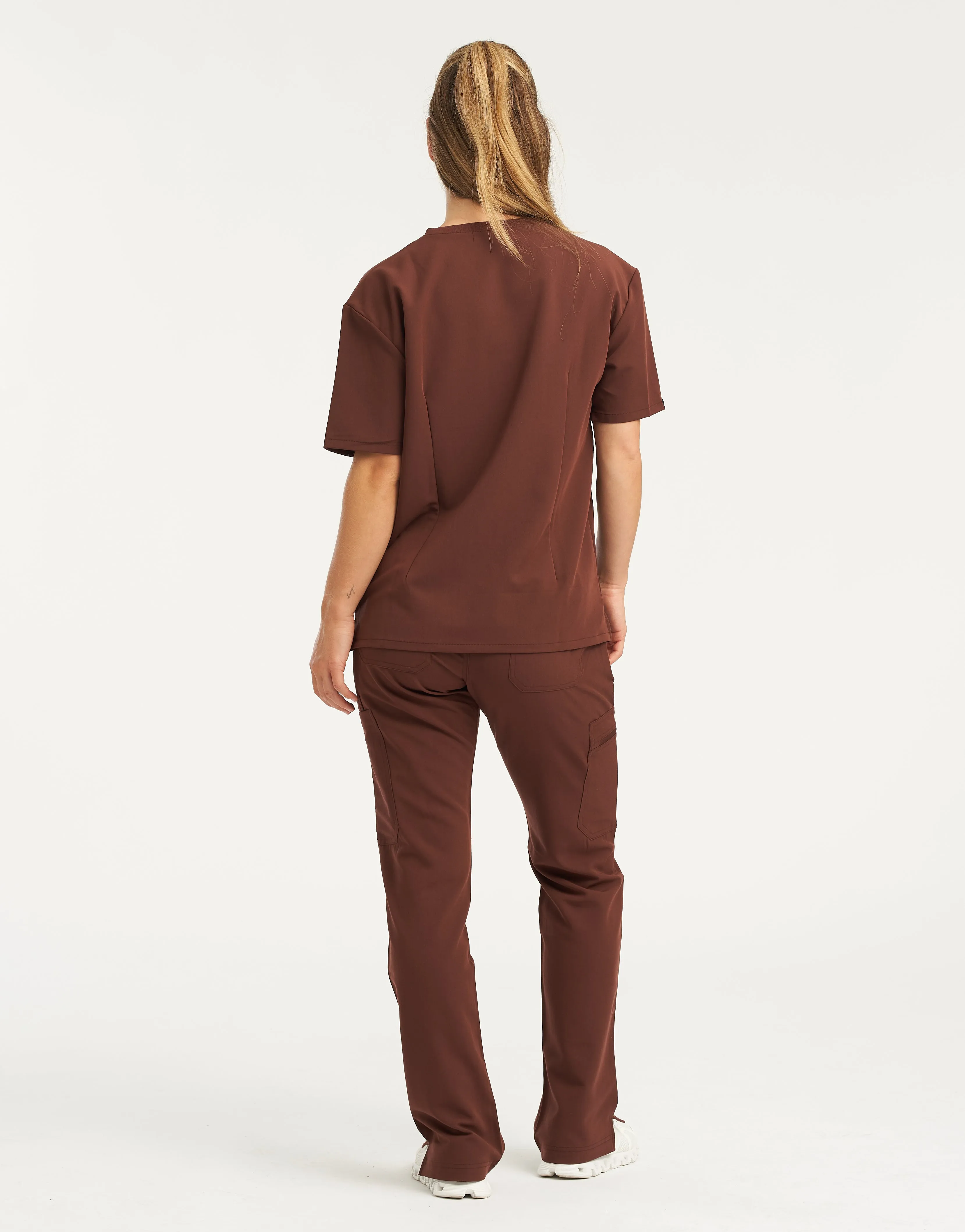 Essential Multi-Pocket Scrub Pants - Cocoa