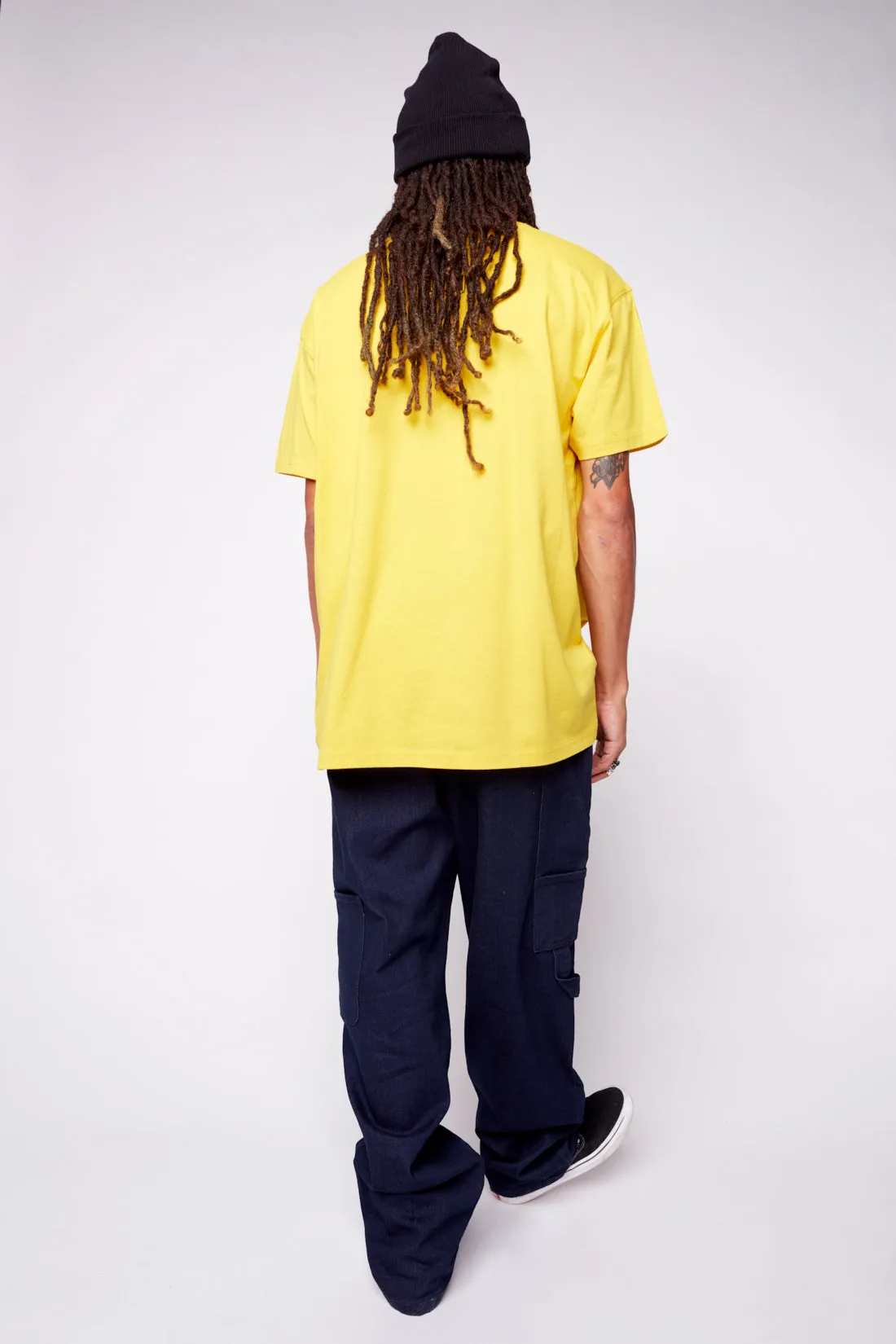 Face Print Logo T-Shirt - Yellow