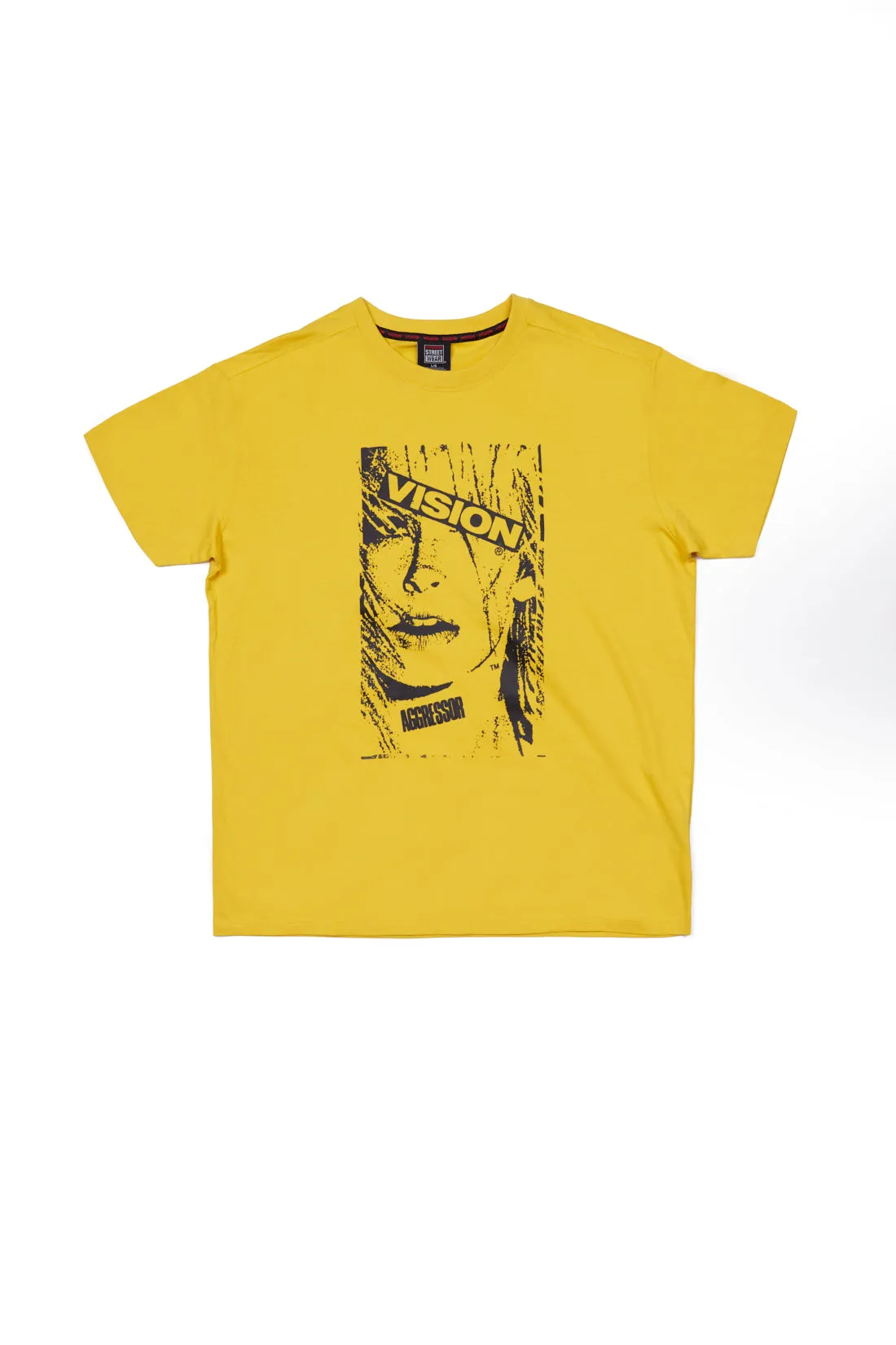 Face Print Logo T-Shirt - Yellow