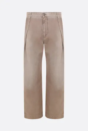 Fraser Pleated cotton and linen chino pants