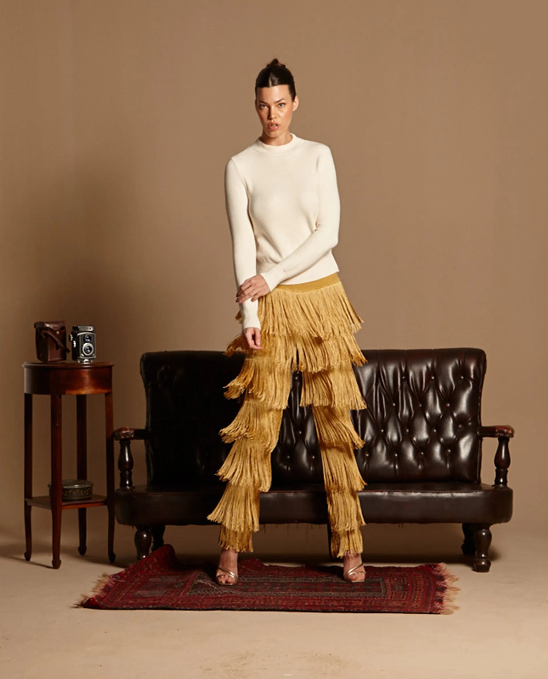 Gold Fringes Pants