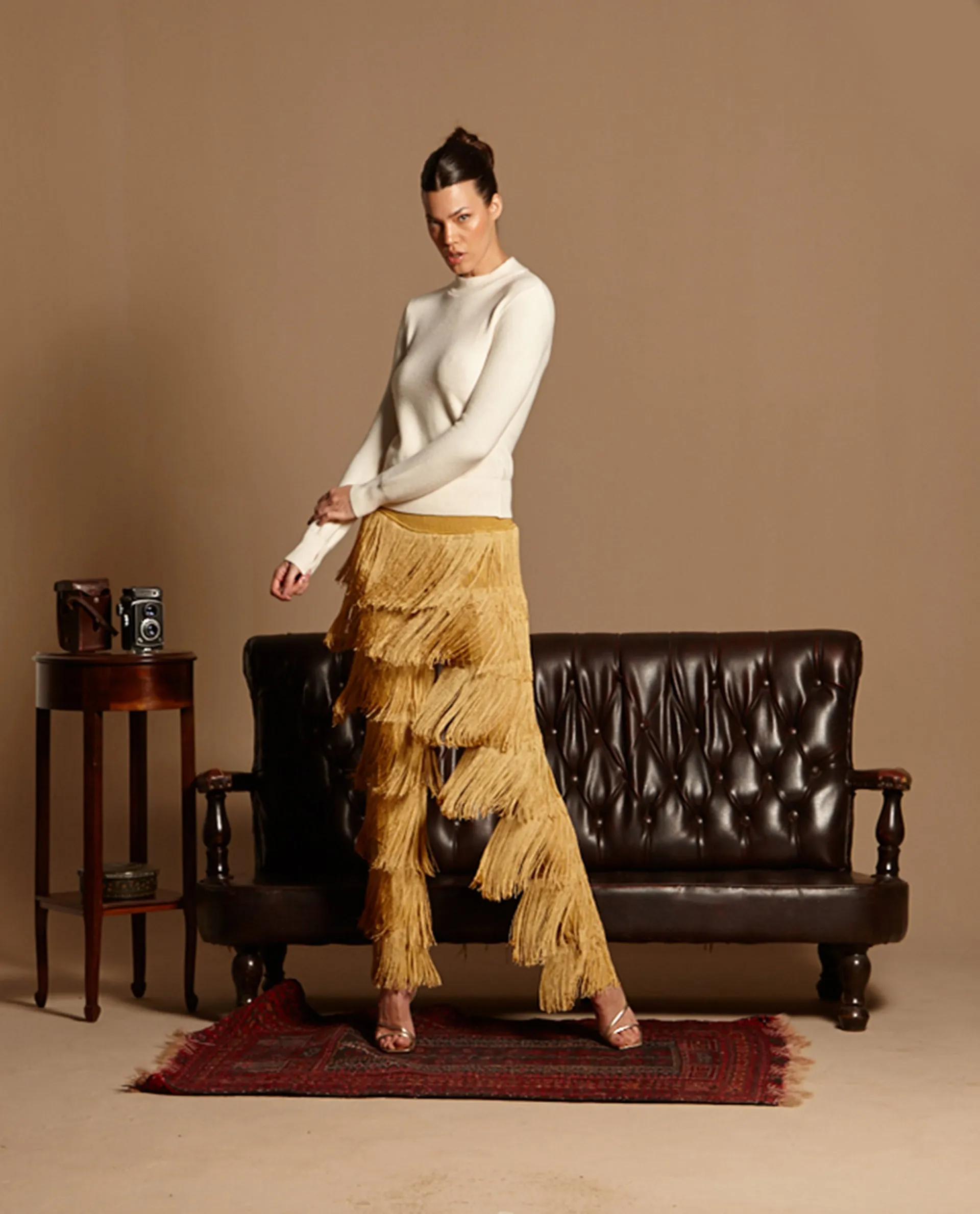 Gold Fringes Pants