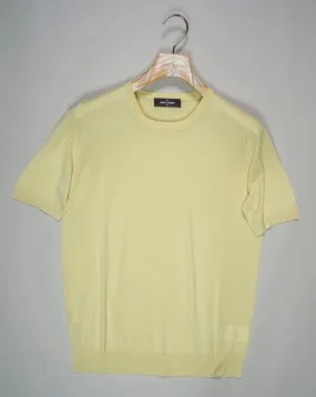 Gran Sasso Knitted Silk T-Shirt / Yellow