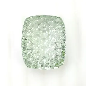 GREEN AQUAMARINE Gemstone Carving  : 20.40cts Natural Untreated Aqua Hand Carved Cushion Shape 16*20mm (With Video)