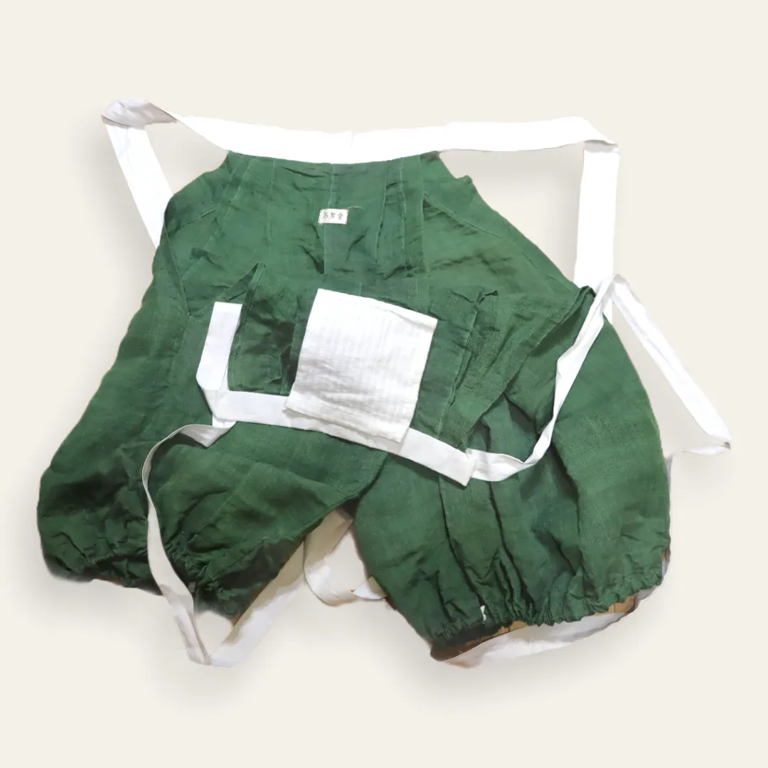 Green Linen Hakama Pants