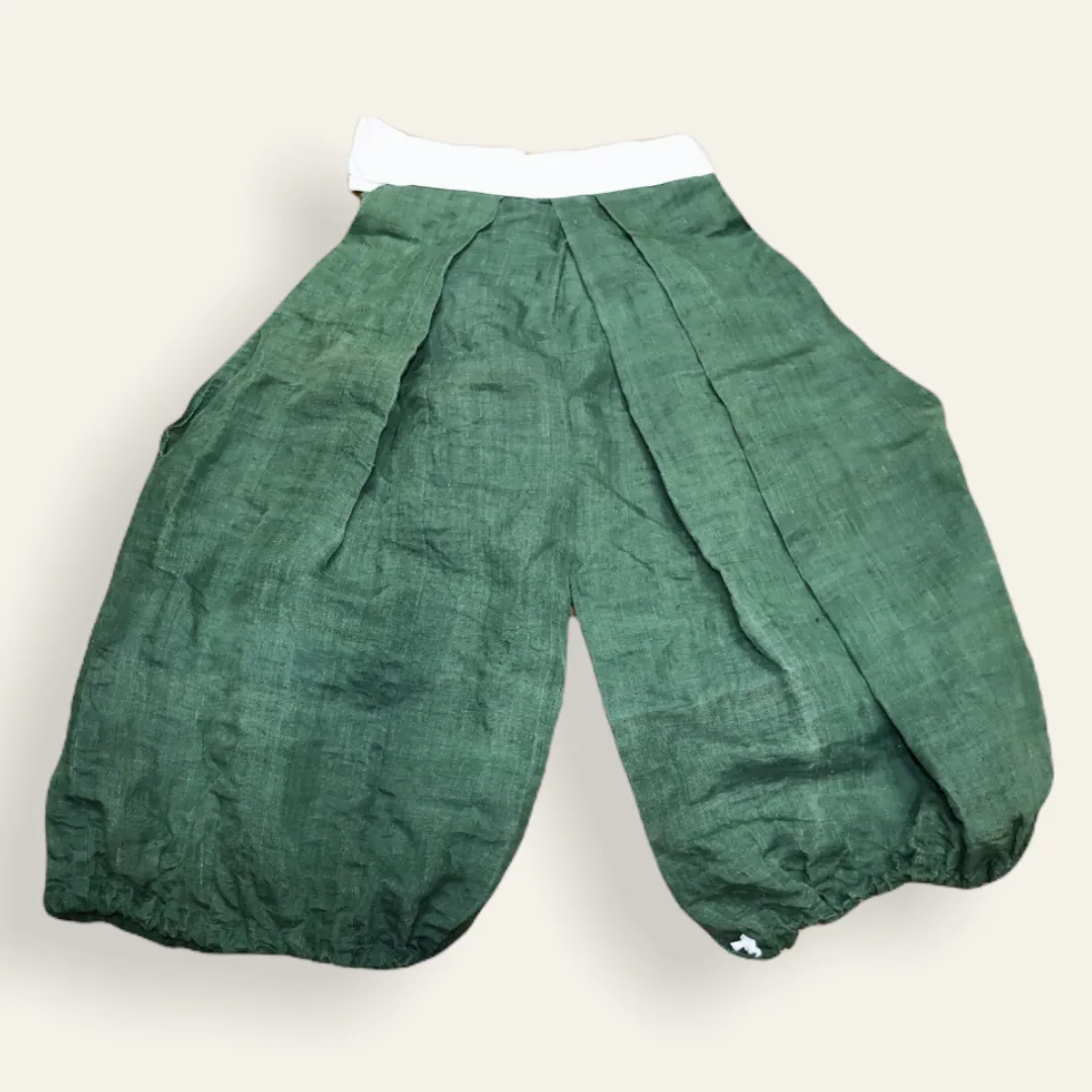 Green Linen Hakama Pants