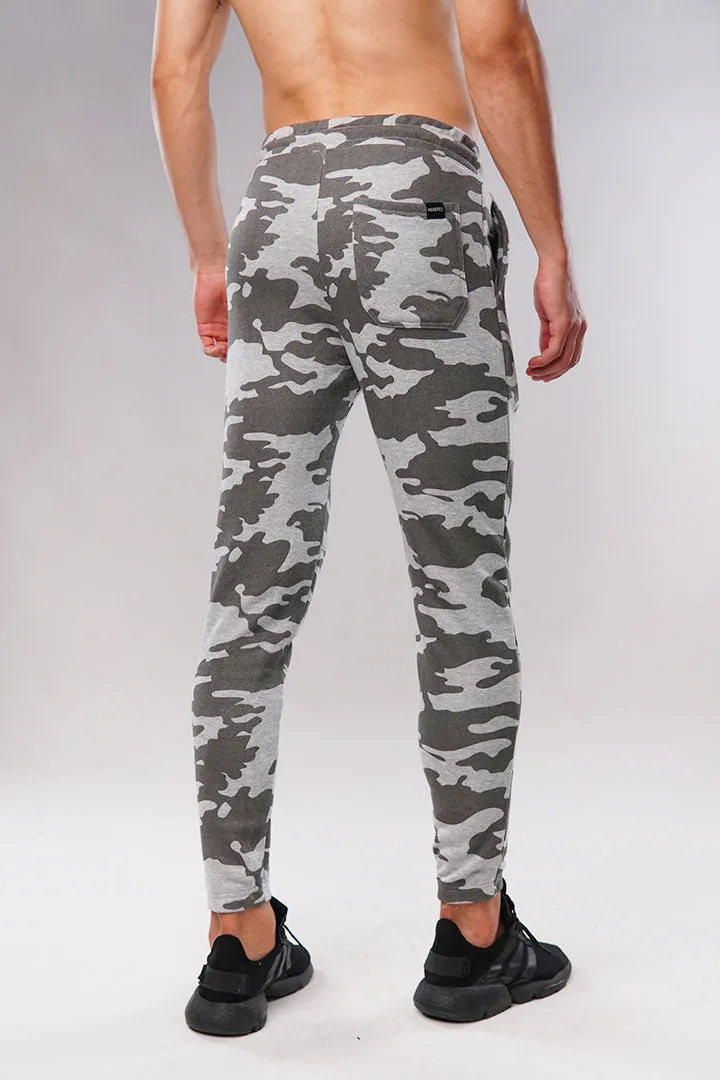 Grey Camo Cut and Sew Jogger Pant