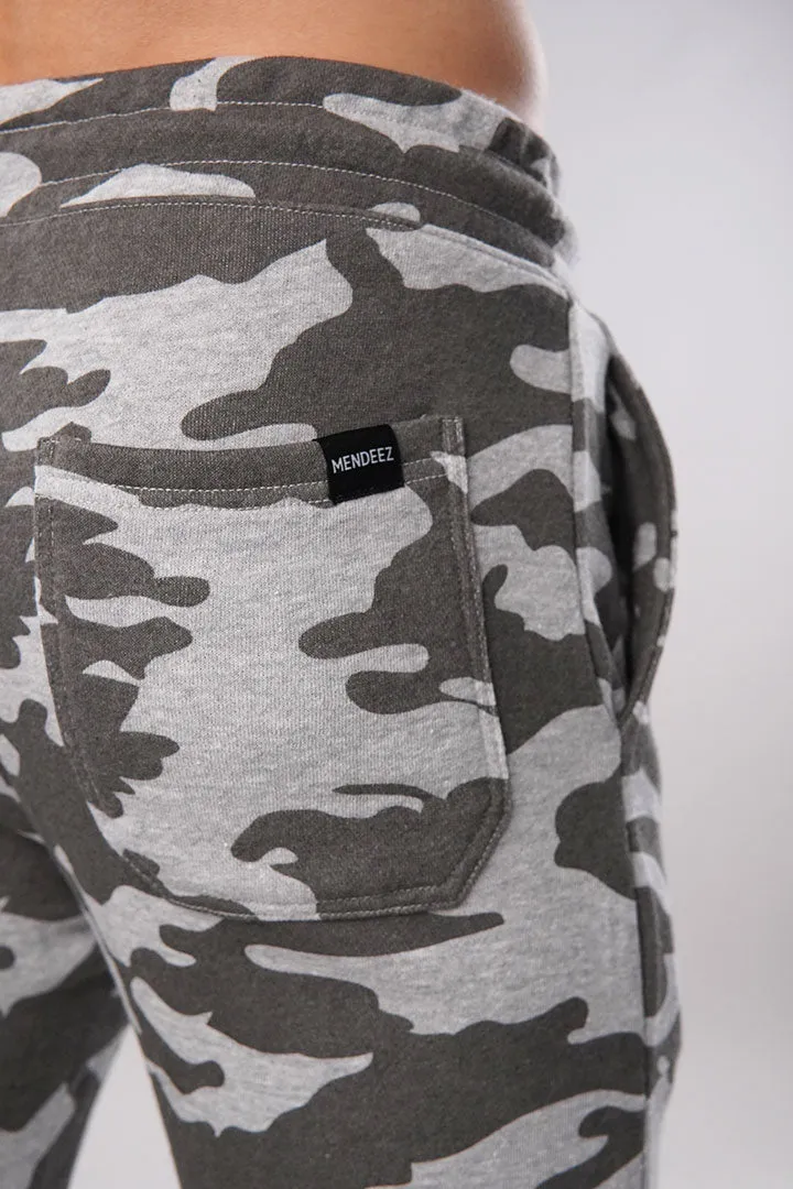 Grey Camo Cut and Sew Jogger Pant