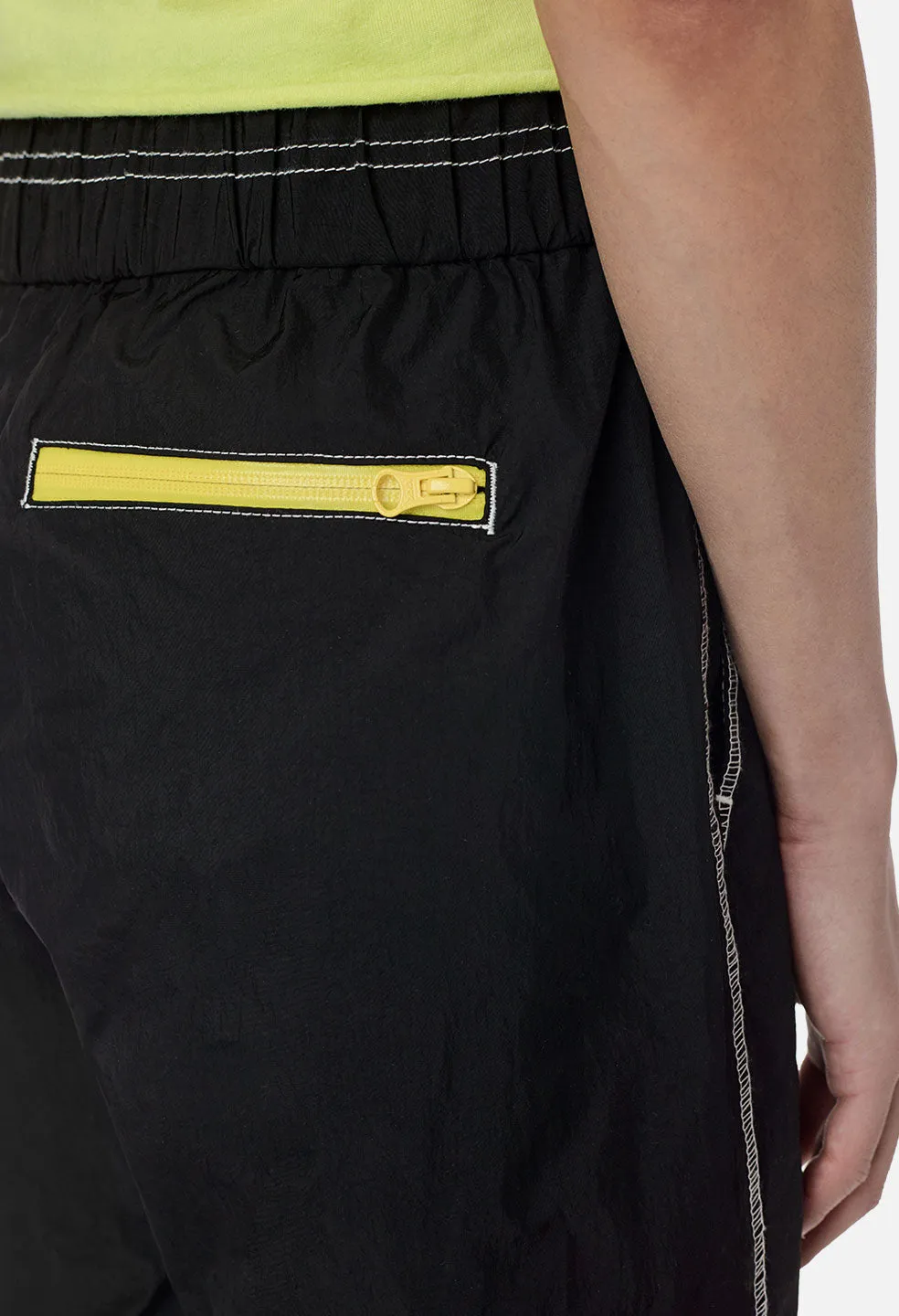 High Shrunk Nylon Himalayan Pants / Black X Yellow