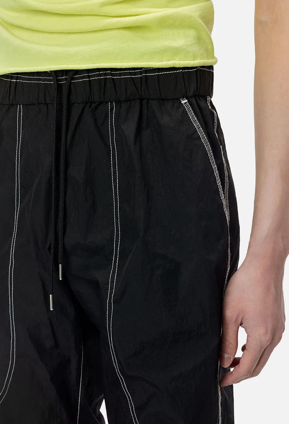 High Shrunk Nylon Himalayan Pants / Black X Yellow