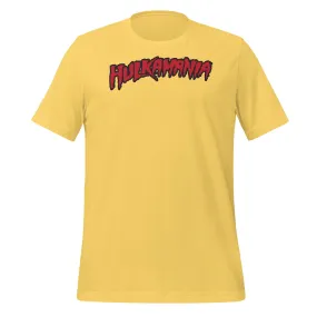 Hulk Hogan Hulkamania Red Logo Mens Yellow T-shirt