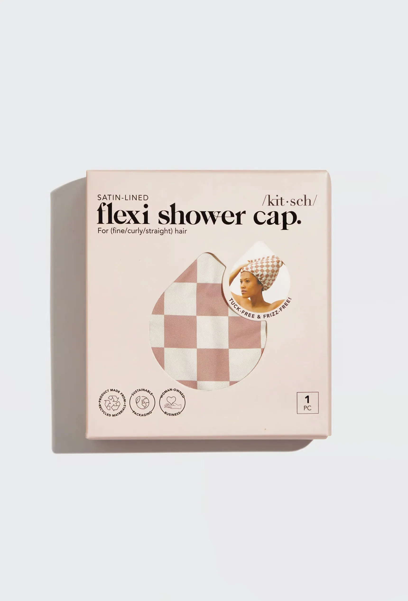 Kitsch Satin-Lined Flexi Shower Cap