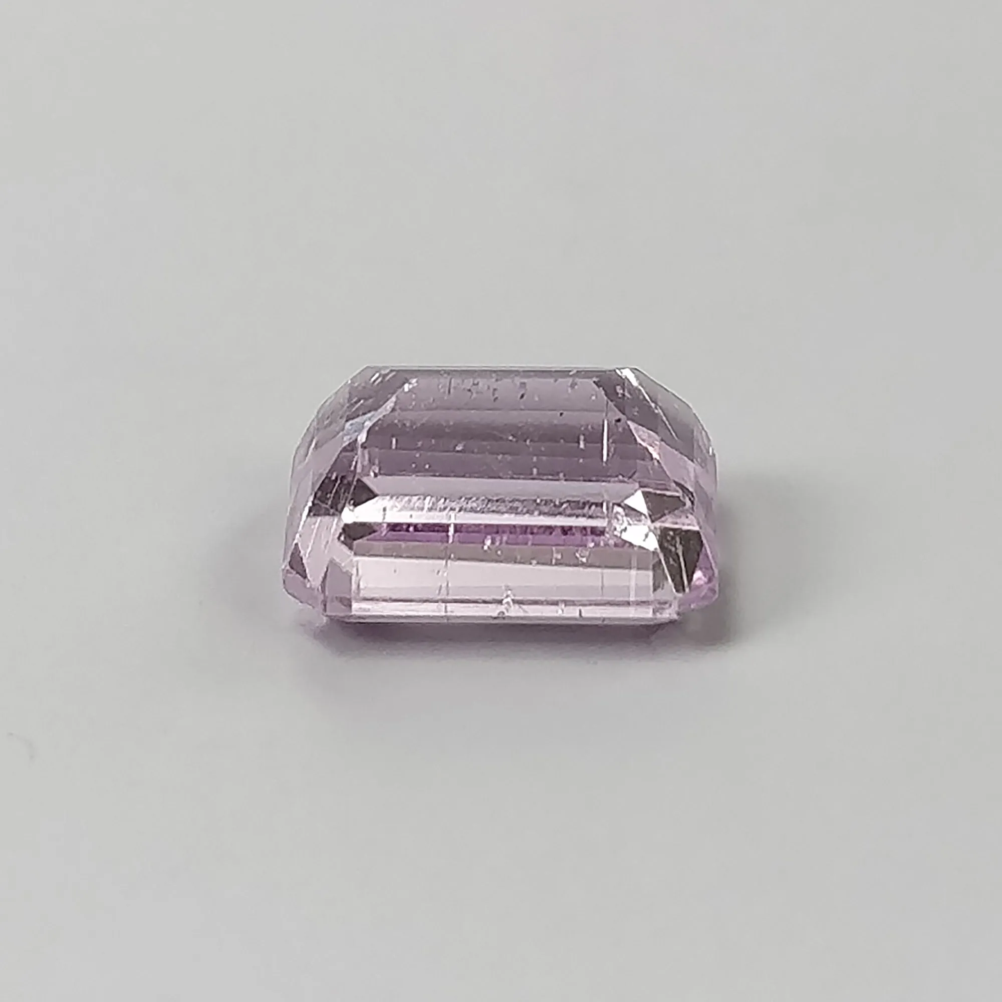 KUNZITE Gemstone Normal Cut : 3.75cts Natural Untreated Unheated Purple Kunzite Cushion Shape 10*7.5mm