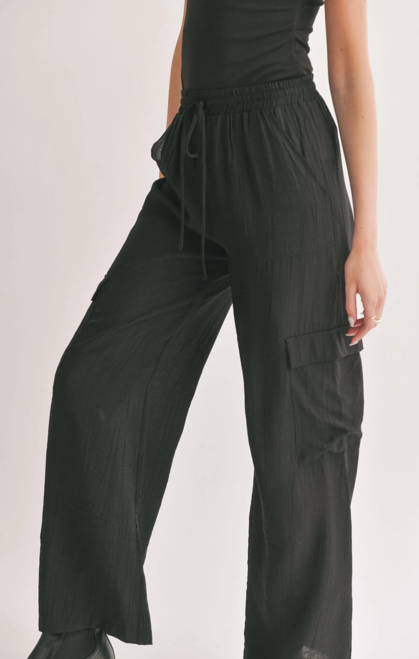 Light A Fire Side Slit Cargo Pants