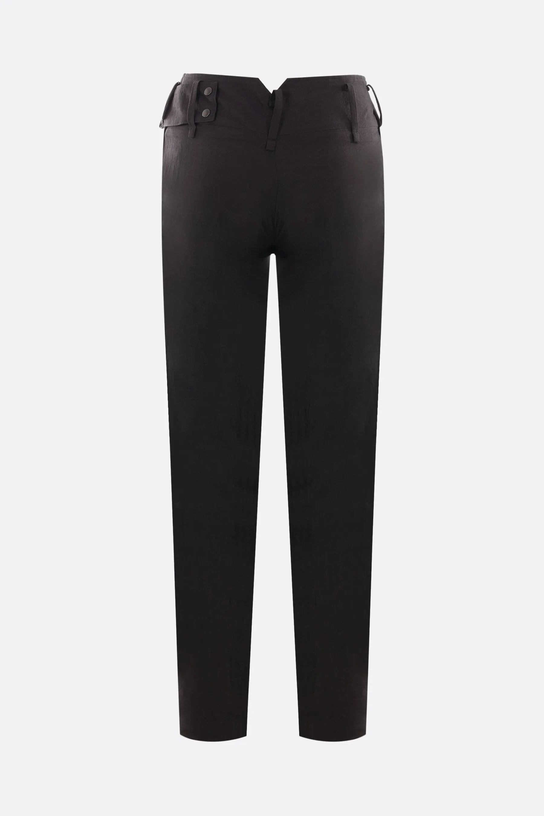 linen blend cropped pants with belt