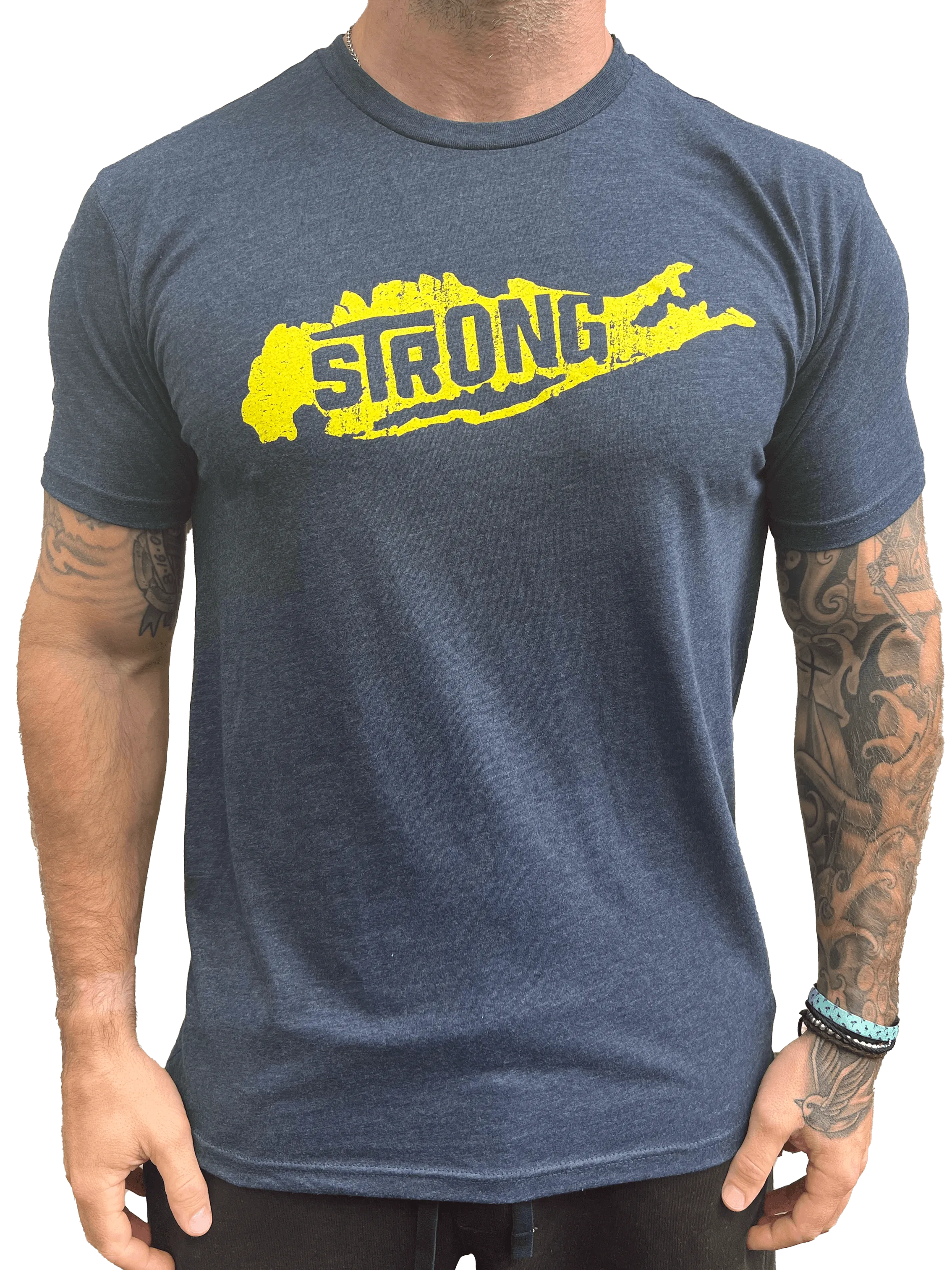 Long Island Strong (Navy & Yellow) T Shirt