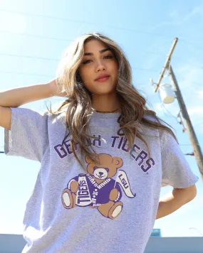 LSU Bear Gray Thrifted Tee