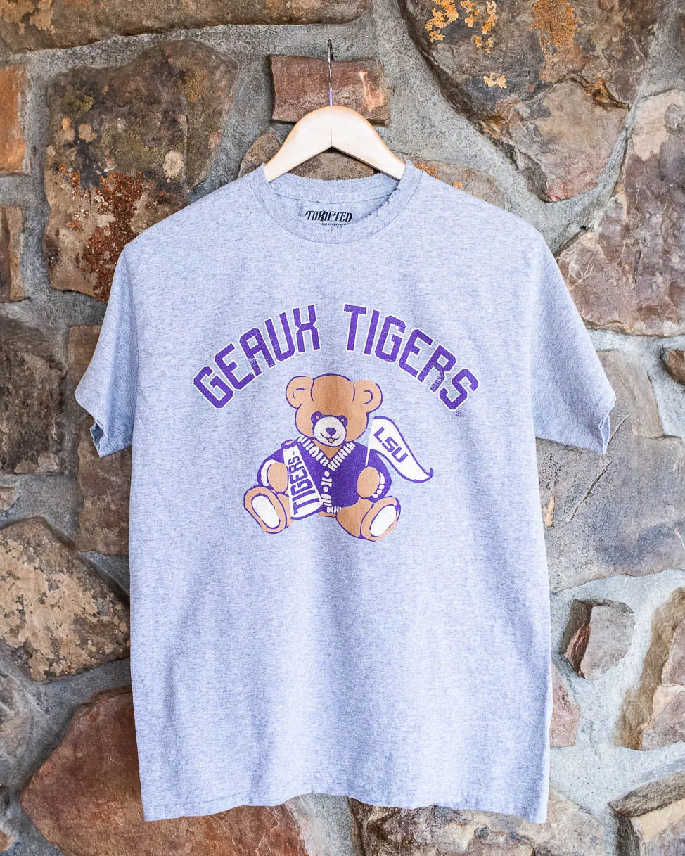 LSU Bear Gray Thrifted Tee