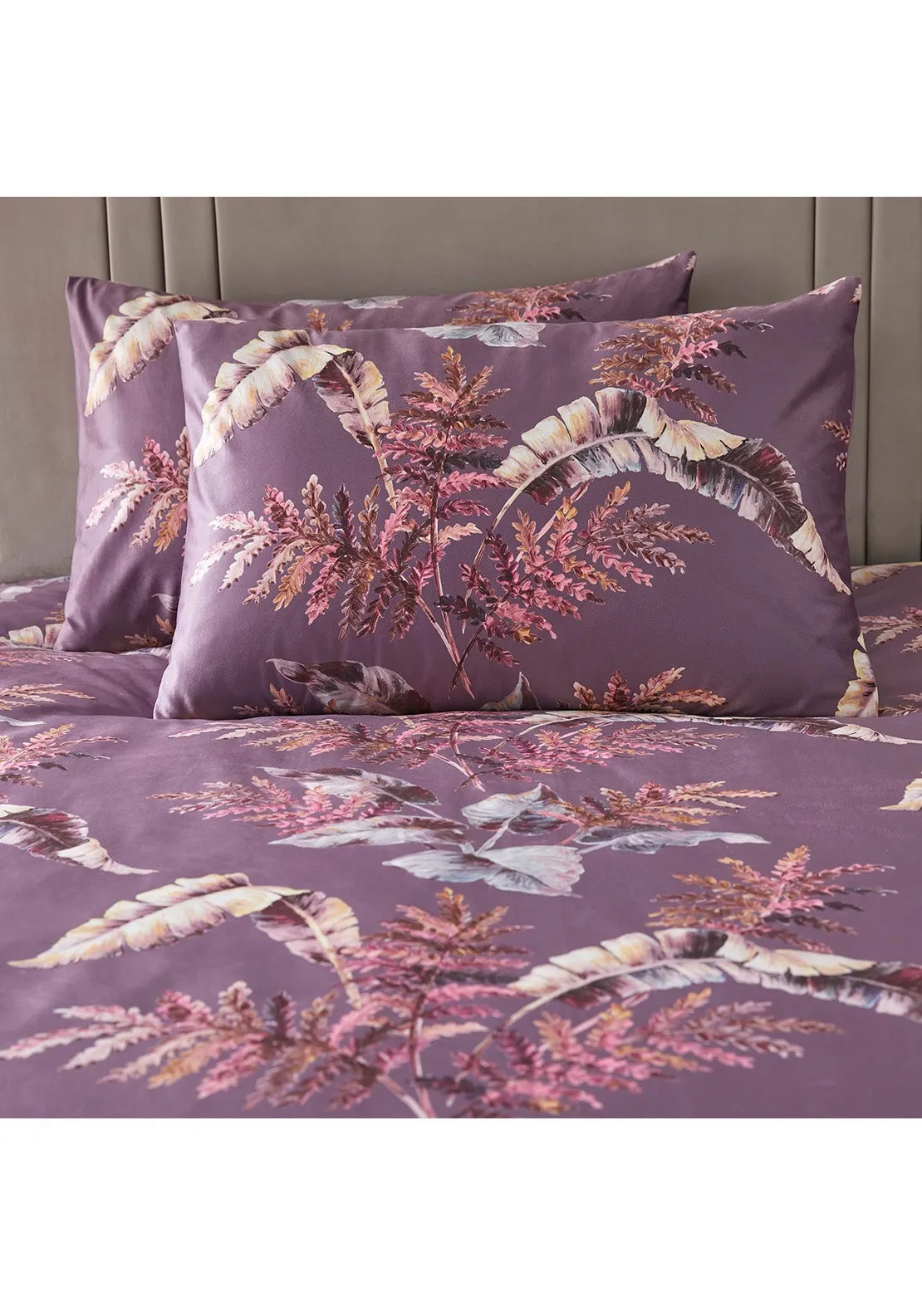 Luxe Fern Duvet Cover Set - Mauve