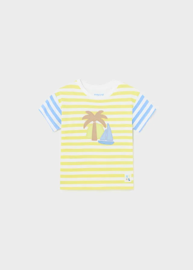 Mayoral Baby Boys Yellow Stripe T-Shirt