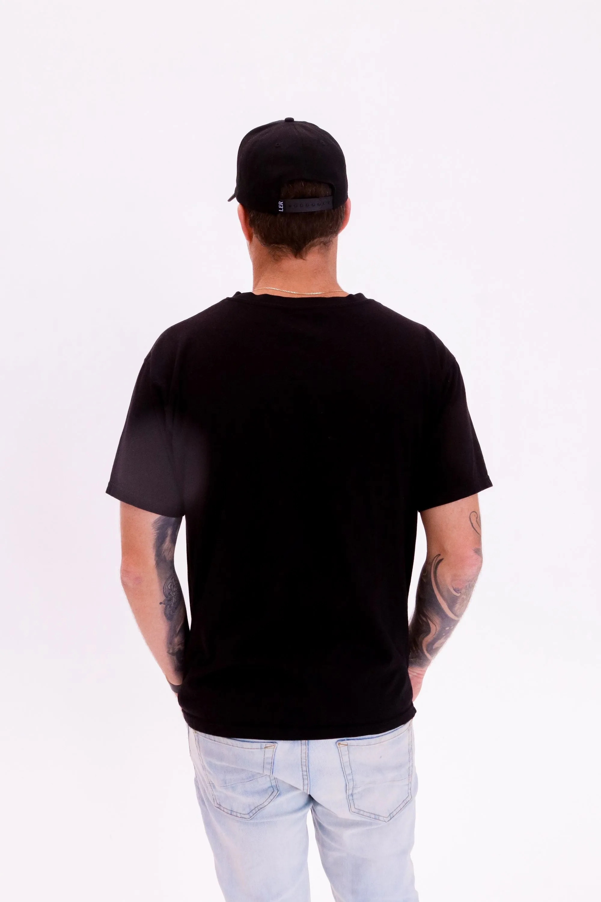 Men's LER Oversized Tee - Black & Yellow